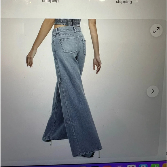 Alice and Olivia Trish Low rise Carpenter Jean - Picture 3 of 10